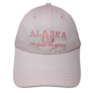 Alaska The Last Frontier Baseball Cap Pink One Size Adjustable Prairie Mountain